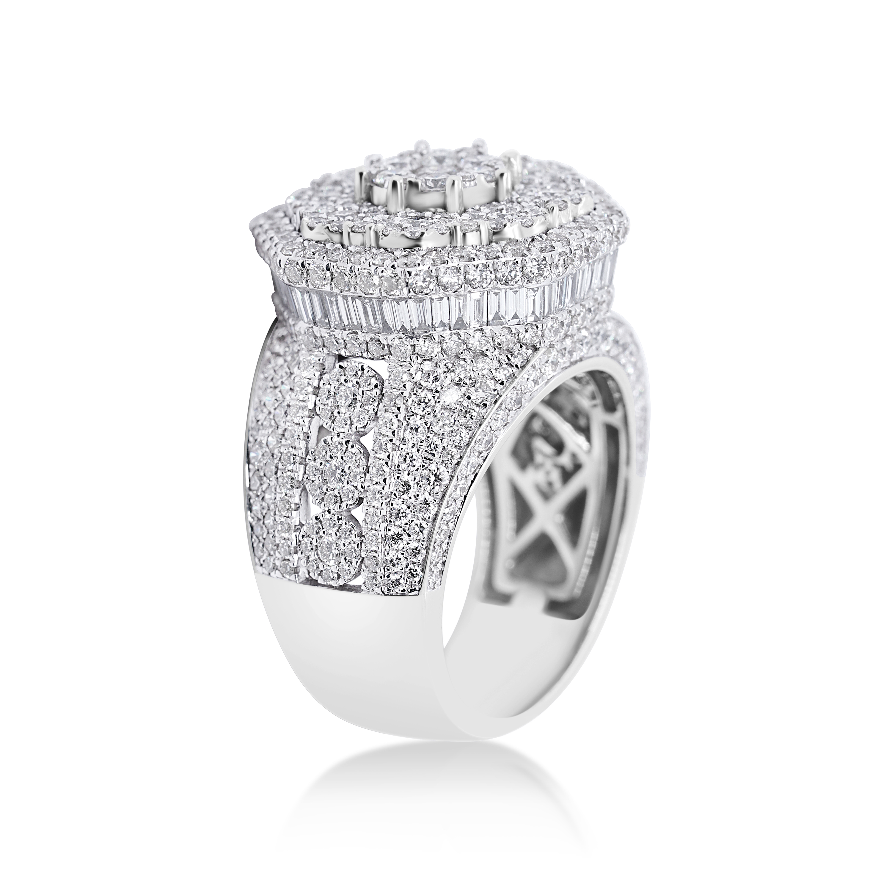 Diamond Ring 5.55 ct. 14K White Gold